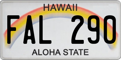HI license plate FAL290