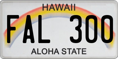 HI license plate FAL300