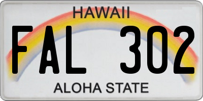 HI license plate FAL302