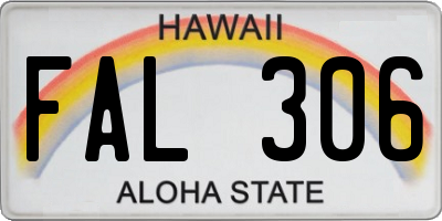 HI license plate FAL306