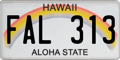 HI license plate FAL313