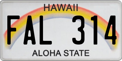 HI license plate FAL314
