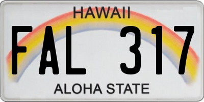 HI license plate FAL317