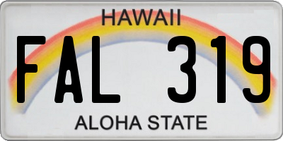HI license plate FAL319