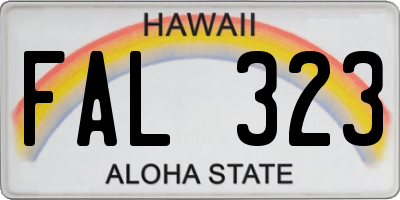HI license plate FAL323