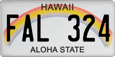 HI license plate FAL324