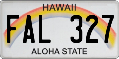 HI license plate FAL327