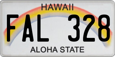 HI license plate FAL328