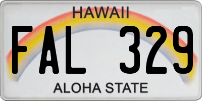 HI license plate FAL329