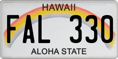 HI license plate FAL330