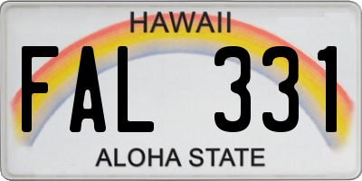 HI license plate FAL331