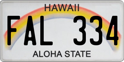 HI license plate FAL334
