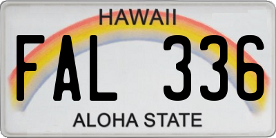 HI license plate FAL336