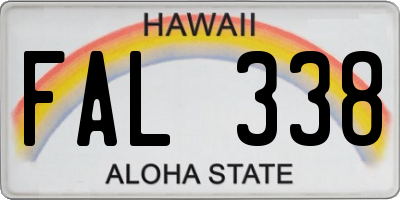 HI license plate FAL338