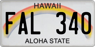 HI license plate FAL340