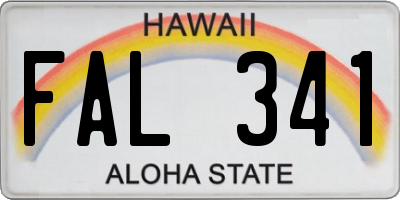 HI license plate FAL341