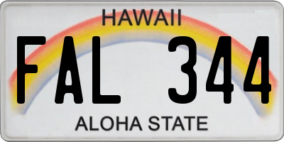 HI license plate FAL344