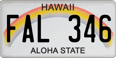HI license plate FAL346