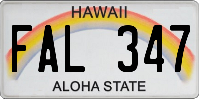 HI license plate FAL347