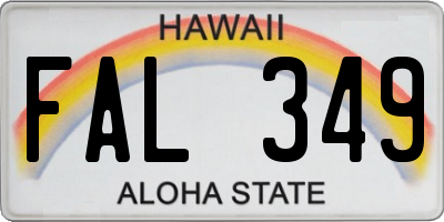 HI license plate FAL349