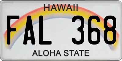 HI license plate FAL368