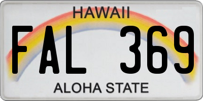 HI license plate FAL369