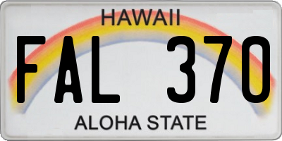 HI license plate FAL370