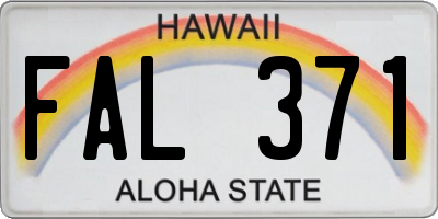 HI license plate FAL371