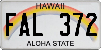 HI license plate FAL372