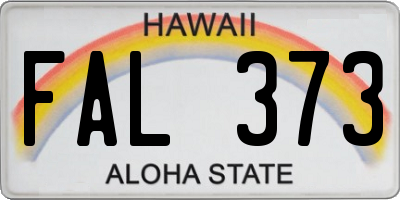 HI license plate FAL373