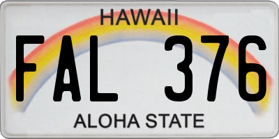 HI license plate FAL376