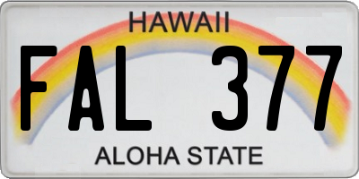 HI license plate FAL377