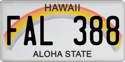HI license plate FAL388