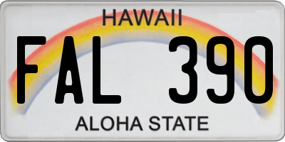 HI license plate FAL390