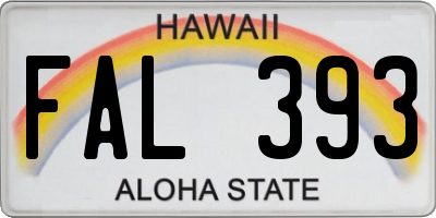 HI license plate FAL393