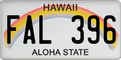 HI license plate FAL396