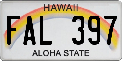 HI license plate FAL397