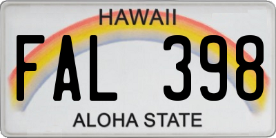 HI license plate FAL398