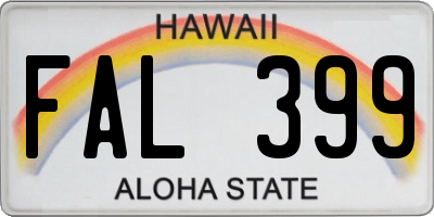 HI license plate FAL399