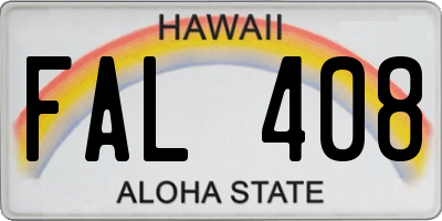 HI license plate FAL408
