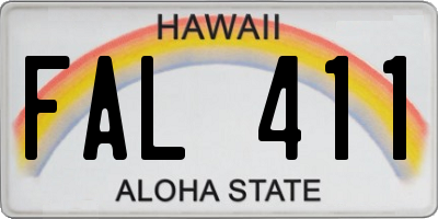 HI license plate FAL411