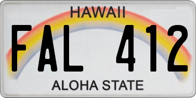 HI license plate FAL412