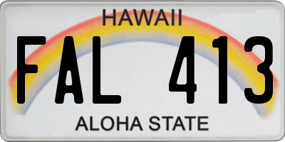 HI license plate FAL413