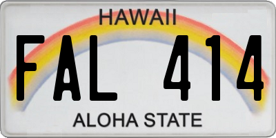 HI license plate FAL414