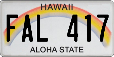 HI license plate FAL417