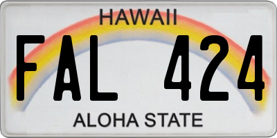 HI license plate FAL424