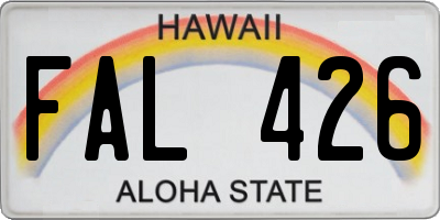 HI license plate FAL426