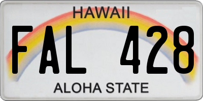 HI license plate FAL428