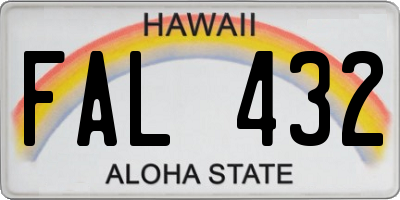 HI license plate FAL432