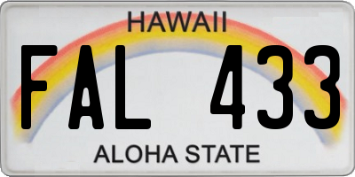 HI license plate FAL433